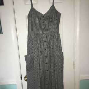urban outfitters checkered midi dress
